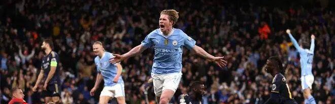 曼城连续5个赛季对阵皇马，成为欧冠历史上持续性最强的对手